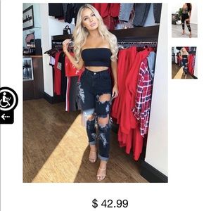 Alexa distressed jeans from Laura boutique